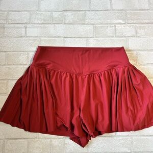 Aerie Red Women's Pleated Skort